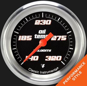 Picture of Velocity Black 2 5/8" Oil Temperature Gauge