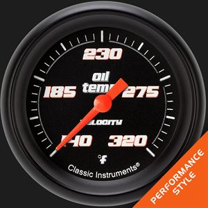 Picture of Velocity Black 2 5/8" Oil Temperature Gauge
