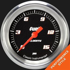 Picture of Velocity Black 2 5/8" Fuel Pressure Gauge, 15 psi