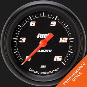 Picture of Velocity Black 2 5/8" Fuel Pressure Gauge, 15 psi