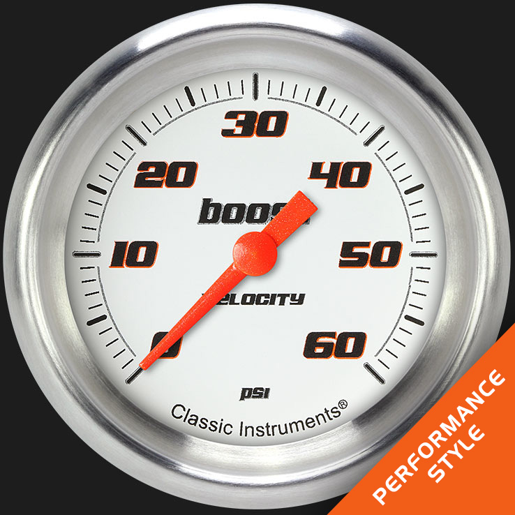 Picture of Velocity White 2 5/8" Boost Gauge, 60 psi