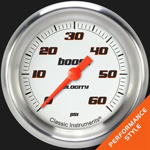 Picture of Velocity White 2 5/8" Boost Gauge, 60 psi