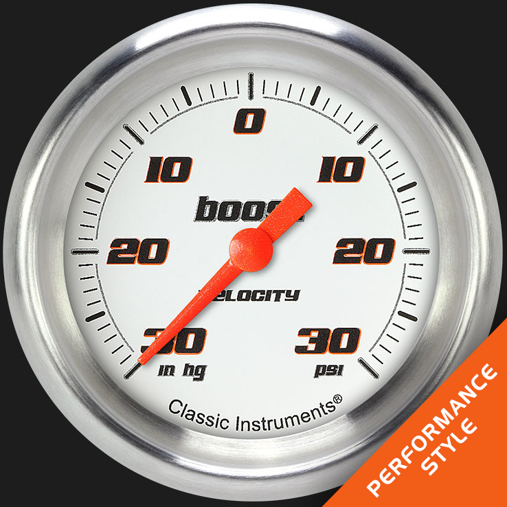 Picture of Velocity White 2 5/8" Boost/Vac Gauge