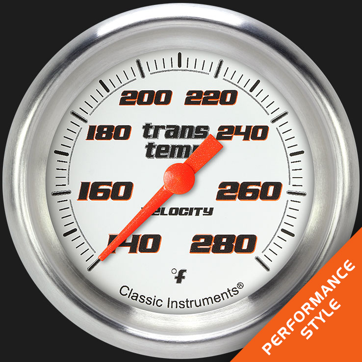 Picture of Velocity White 2 5/8" Transmission Temperature Gauge