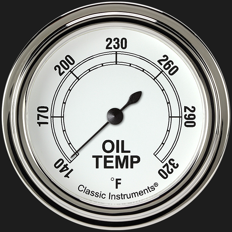 Picture of Classic White 2 5/8" Oil Temperature Gauge