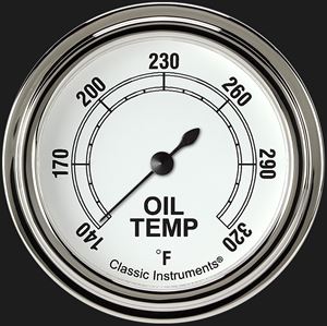 Picture of Classic White 2 5/8" Oil Temperature Gauge