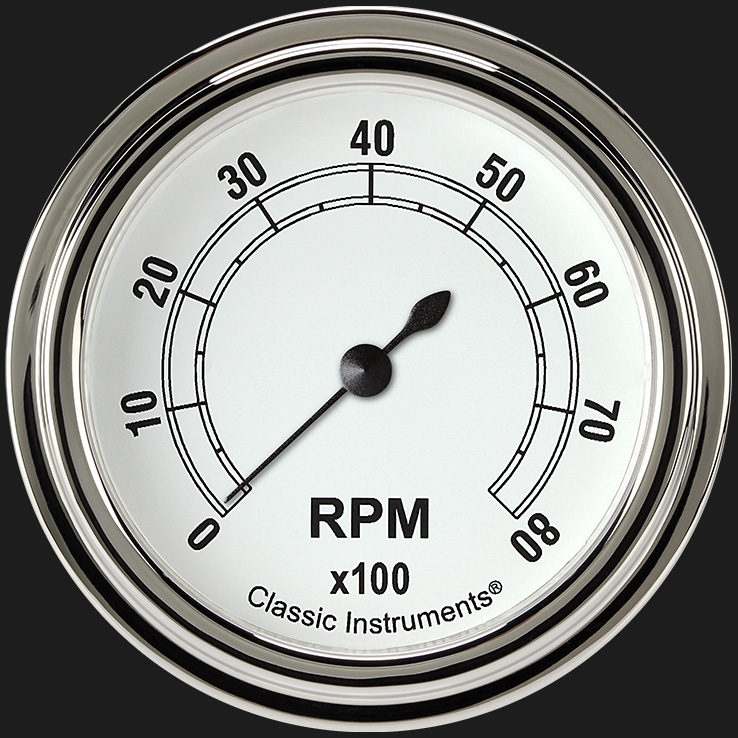 Picture of Classic White 2 5/8" Tachometer
