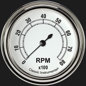 Picture of Classic White 2 5/8" Tachometer