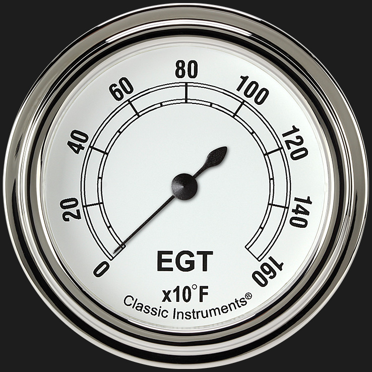 Picture of Classic White 2 5/8" Exhaust Gas Temp. Gauge
