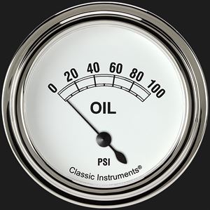 Picture of Classic White 2 5/8" Oil Pressure Gauge