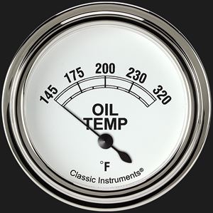 Picture of Classic White 2 5/8" Oil Temperature Gauge