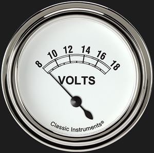 Picture of Classic White 2 5/8" Volt Gauge