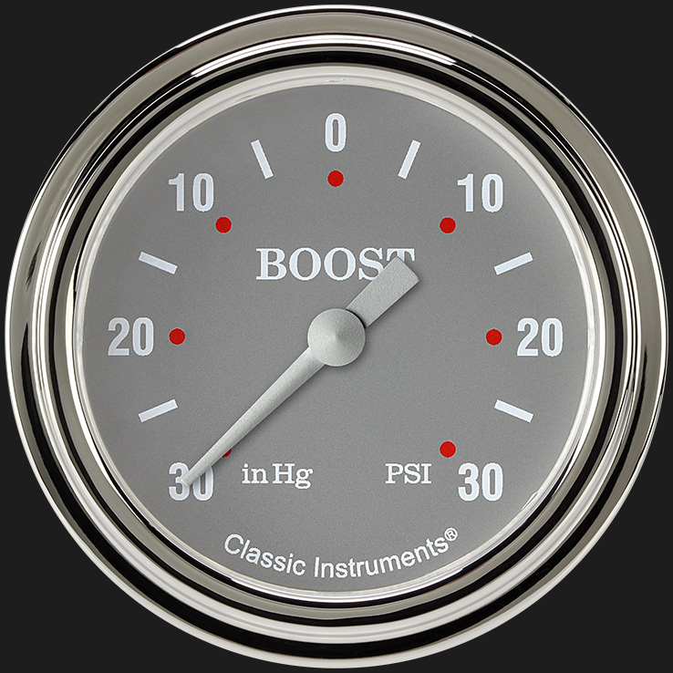 Picture of Silver Gray 2 5/8" Boost/Vac Gauge