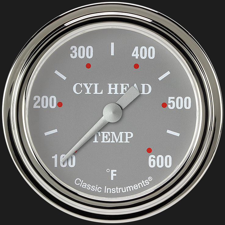 Picture of Silver Gray 2 5/8" Cylinder Head Temp. Gauge