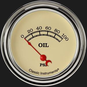 Picture of Vintage 2 5/8" Oil Pressure Gauge