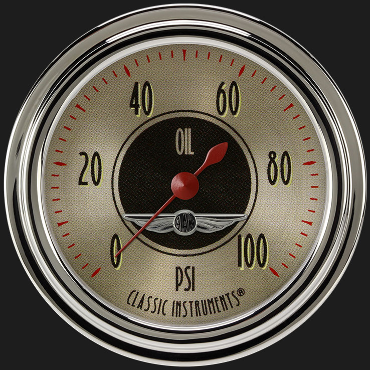Picture of All American Nickel 2 5/8" Oil Pressure Gauge