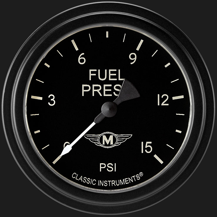 Picture of Moal Bomber 2 5/8" Fuel Pressure Gauge, 15 psi