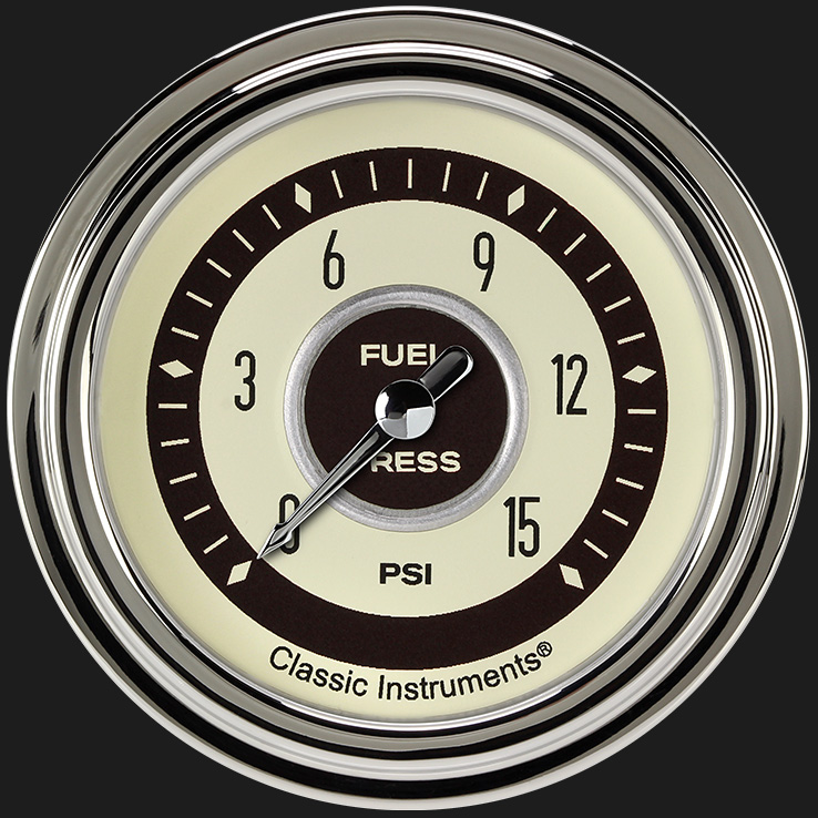 Picture of Nostalgia VT 2 5/8" Fuel Pressure Gauge, 15 psi