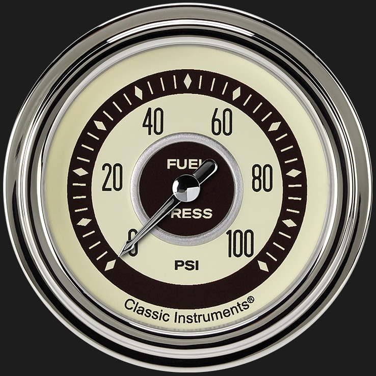 Picture of Nostalgia VT 2 5/8" Fuel Pressure Gauge, 100 psi