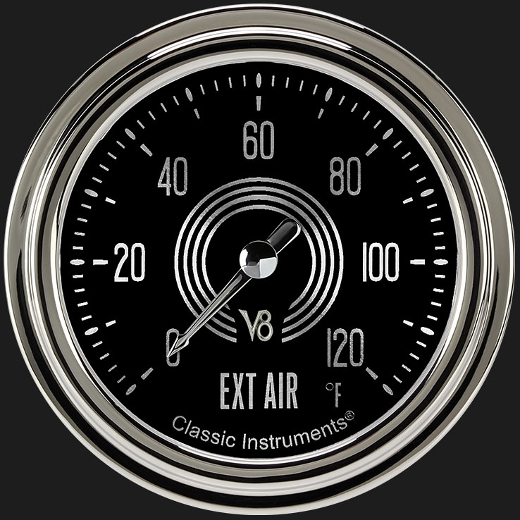 Picture of V8 Speedster 2 5/8" Outside Air Temp Gauge