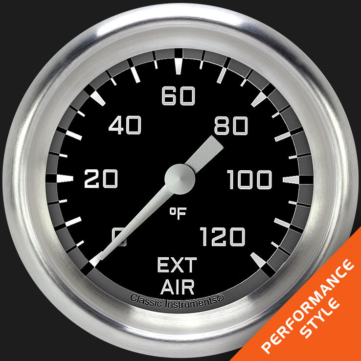 Picture of Autocross Gray 2 5/8" Outside Air Temp. Gauge