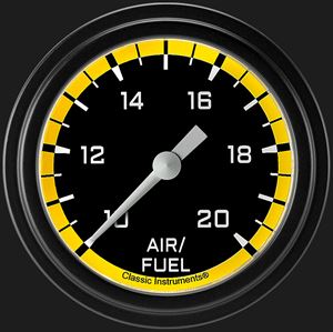 Picture of Autocross Yellow 2 5/8" Air Fuel Ratio Gauge