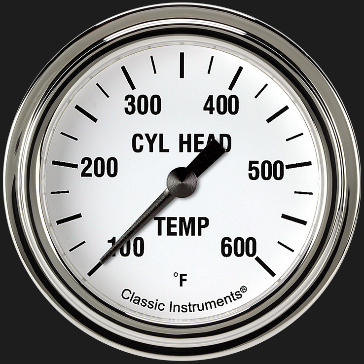 Picture of White Hot 2 5/8" Cylinder Head Temp. Gauge