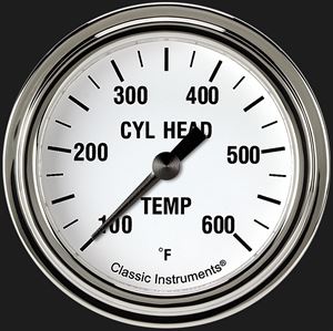 Picture of White Hot 2 5/8" Cylinder Head Temp. Gauge