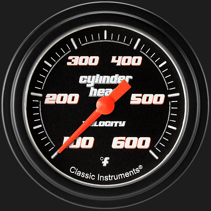 Picture of Velocity Black 2 5/8" Cylinder Head Temp. Gauge