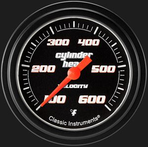 Picture of Velocity Black 2 5/8" Cylinder Head Temp. Gauge