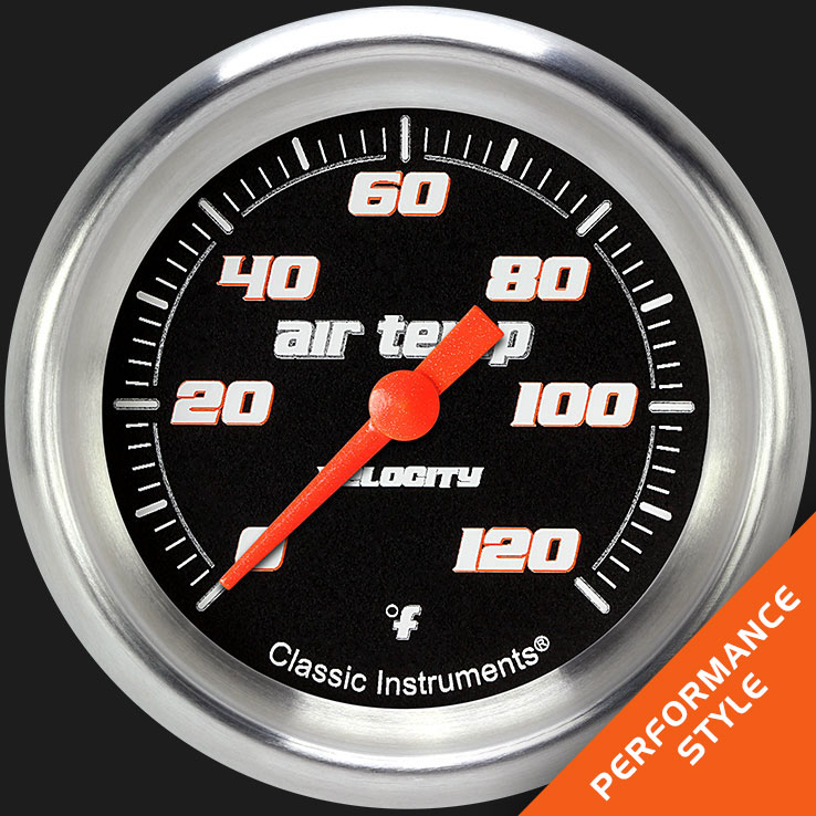 Picture of Velocity Black 2 5/8" Outside Air Temp. Gauge