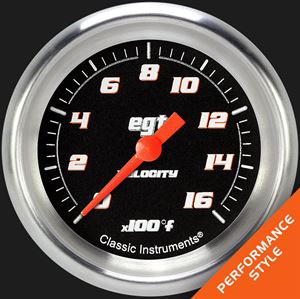 Picture of Velocity Black 2 5/8" Exhaust Gas Temp. Gauge