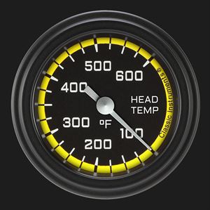 Picture of Autocross Yellow 2 1/8" Cylinder Head Temp. Gauge