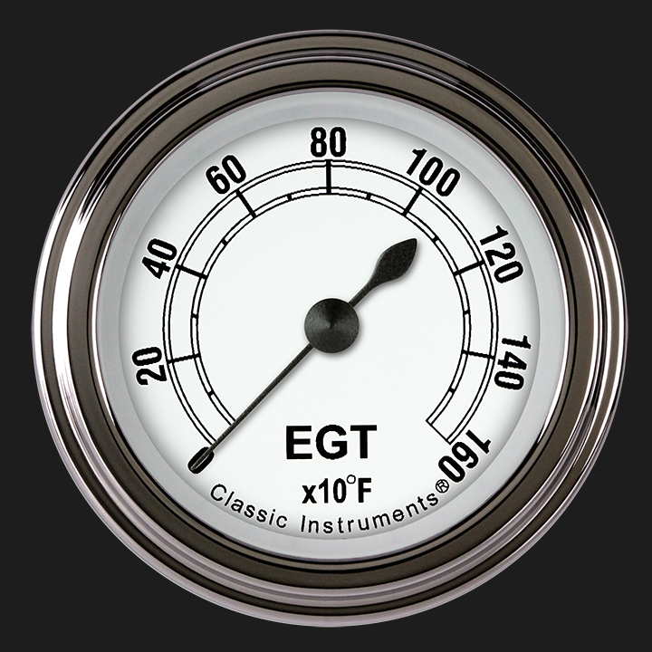 Picture of Classic White 2 1/8" Exhaust Gas Temp. Gauge