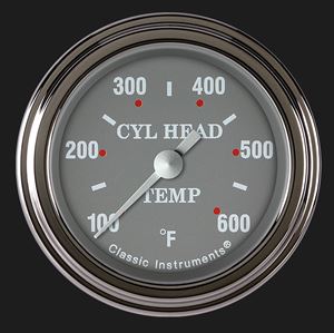 Picture of Silver Gray 2 1/8" Cylinder Head Temp. Gauge
