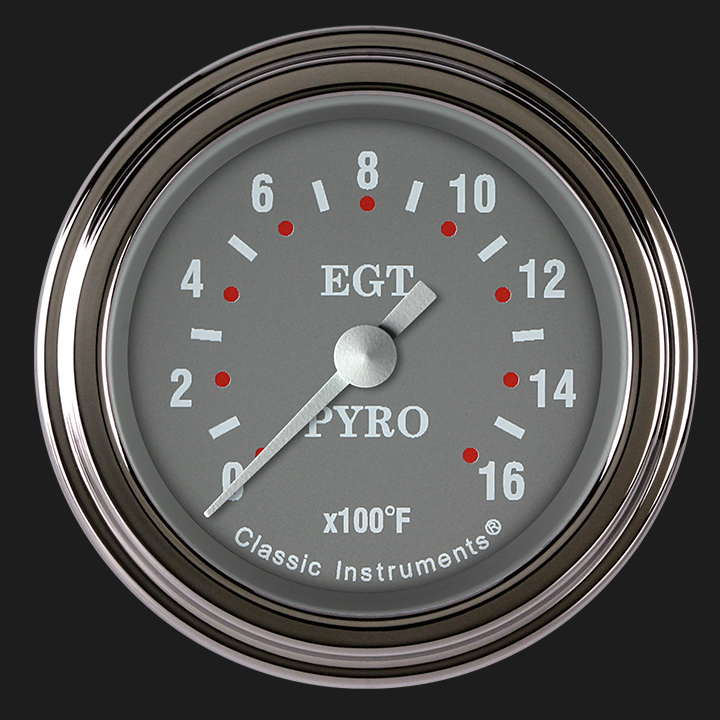 Picture of Silver Gray 2 1/8" Exhaust Gas Temp. Gauge