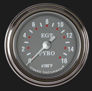 Picture of Silver Gray 2 1/8" Exhaust Gas Temp. Gauge