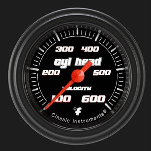Picture of Velocity Black 2 1/8" Cylinder Head Temp. Gauge