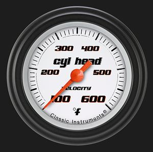 Picture of Velocity White 2 1/8" Cylinder Head Temp. Gauge