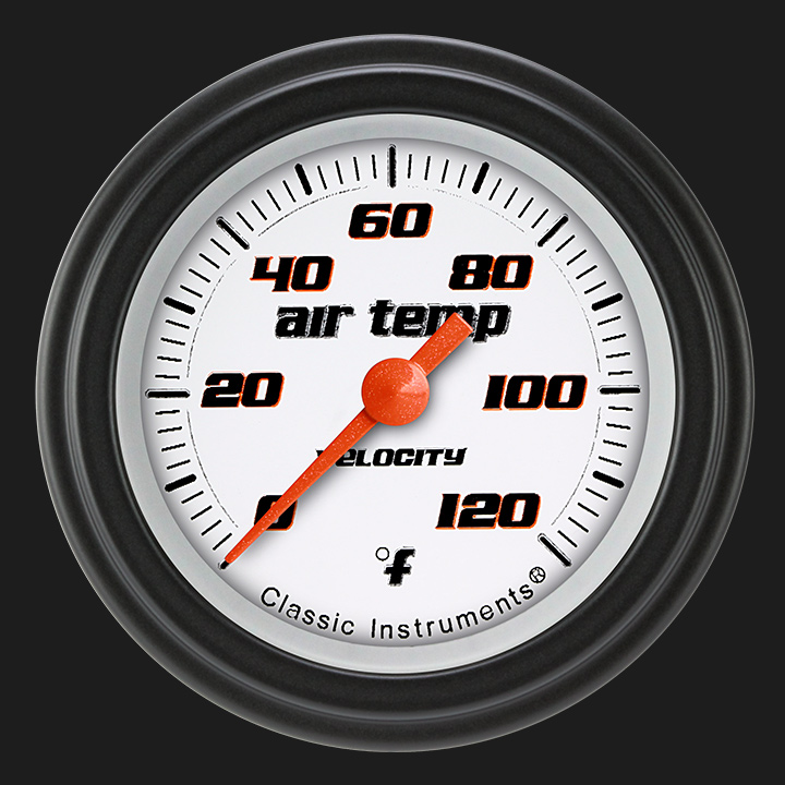Picture of Velocity White 2 1/8" Outside Air Temp. Gauge
