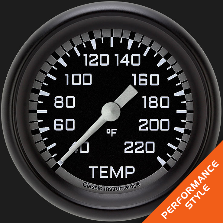 Picture of Autocross Gray 2 5/8" Stock Eliminator Temp. Gauge
