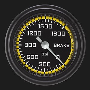 Picture of AutoCross Yellow 2 1/8" Brake Pressure Gauge