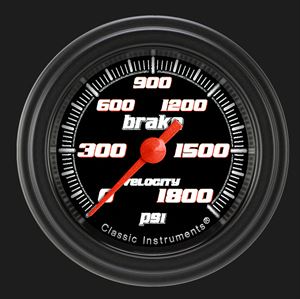 Picture of Velocity Black 2 1/8" Brake Pressure Gauge