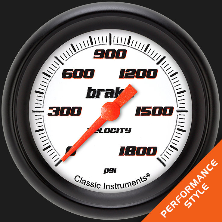 Picture of Velocity White 2 5/8" Brake Pressure Gauge