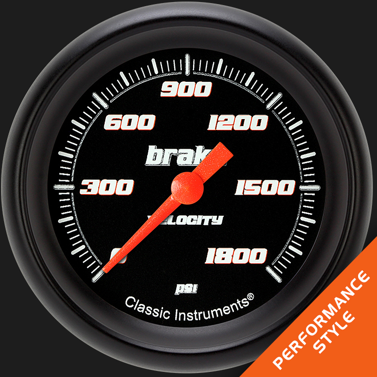 Picture of Velocity Black 2 5/8" Brake Pressure Gauge