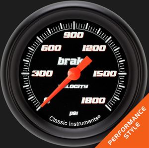 Picture of Velocity Black 2 5/8" Brake Pressure Gauge