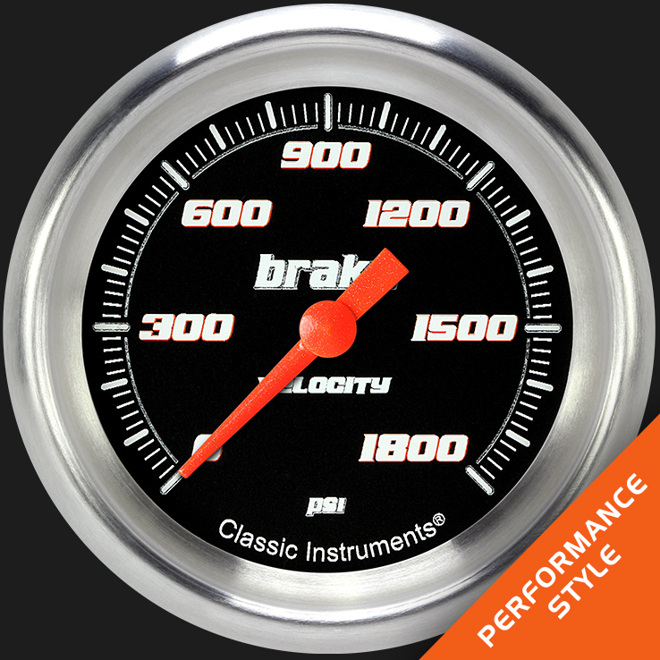 Picture of Velocity Black 2 5/8" Brake Pressure Gauge