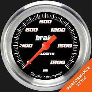 Picture of Velocity Black 2 5/8" Brake Pressure Gauge