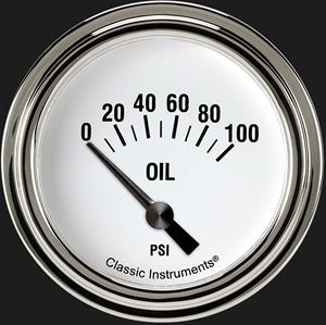 Picture of White Hot 2 5/8" Oil Pressure Gauge