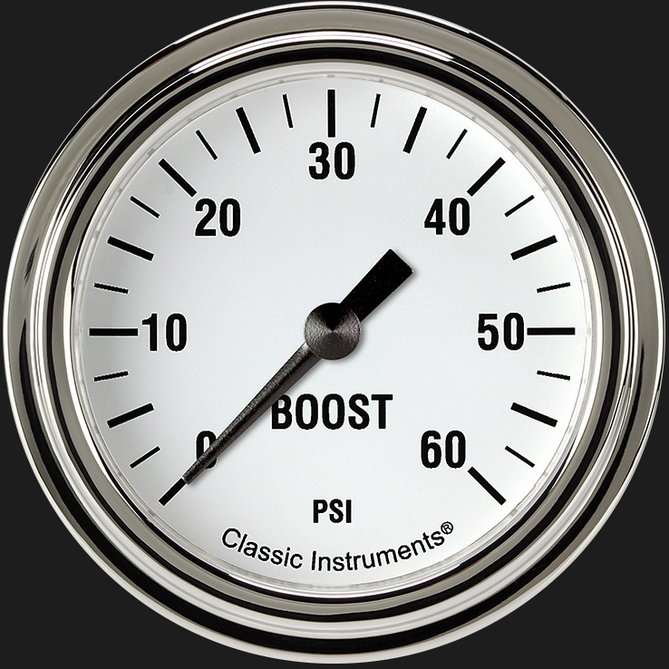 Picture of White Hot 2 5/8" Boost Gauge, 60 psi